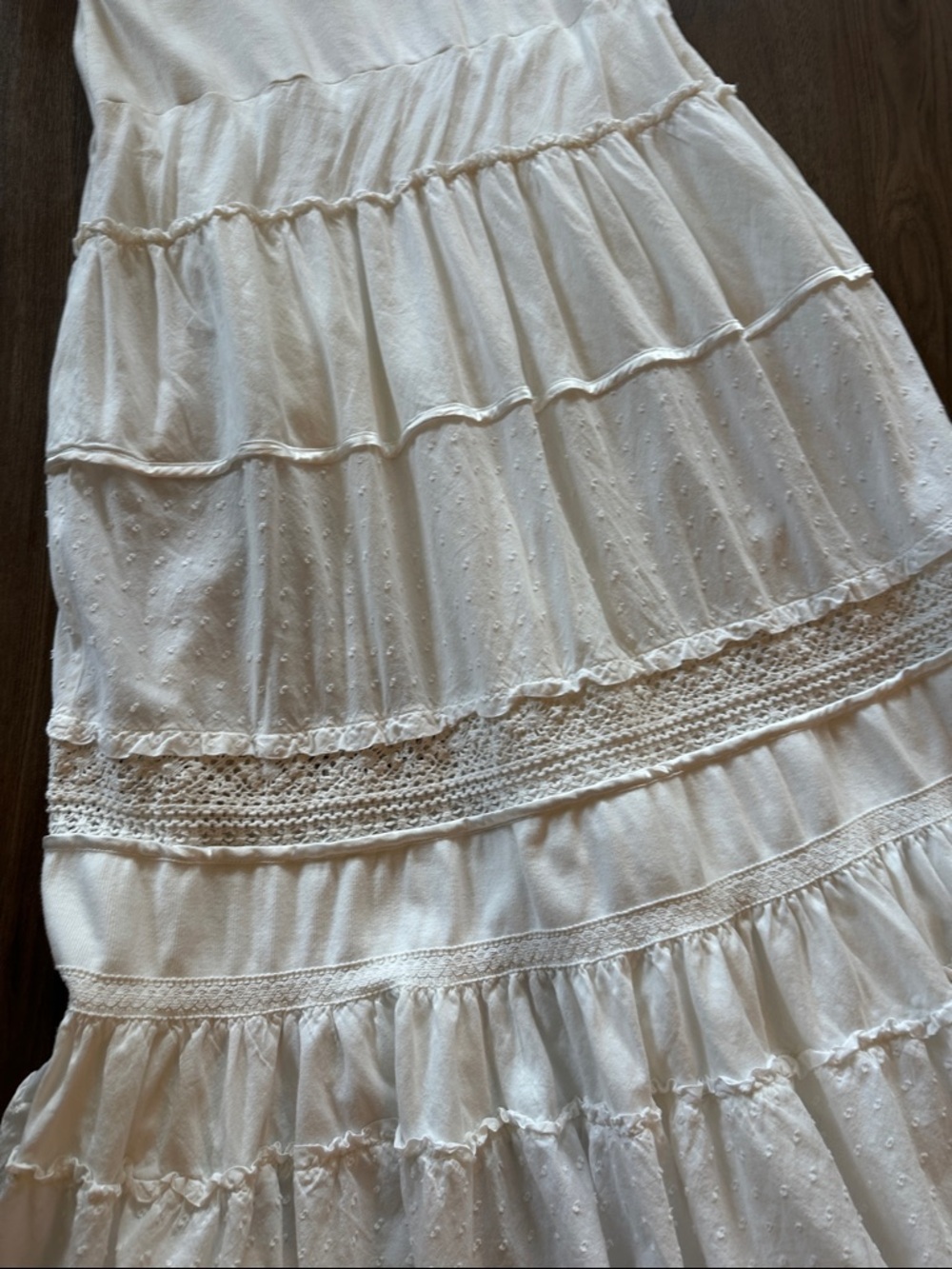 Casual Living maxi tank dress with mixed texture skirt! Size Large - Picture 4 of 4